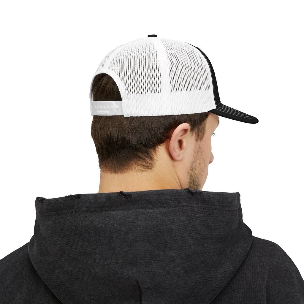 CamoFish Logo Trucker Cap - Classic Snapback with Outdoor Patch Design