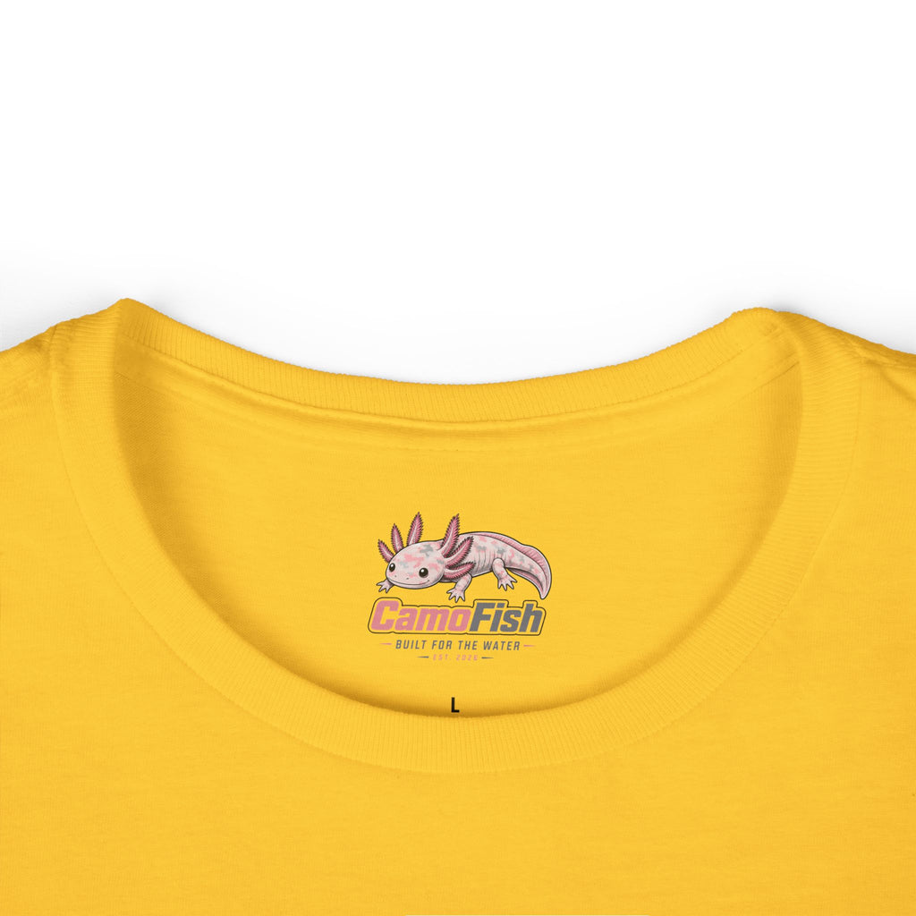 CamoFish Axolotl Tee — "Built for the Water" Women's T-Shirt