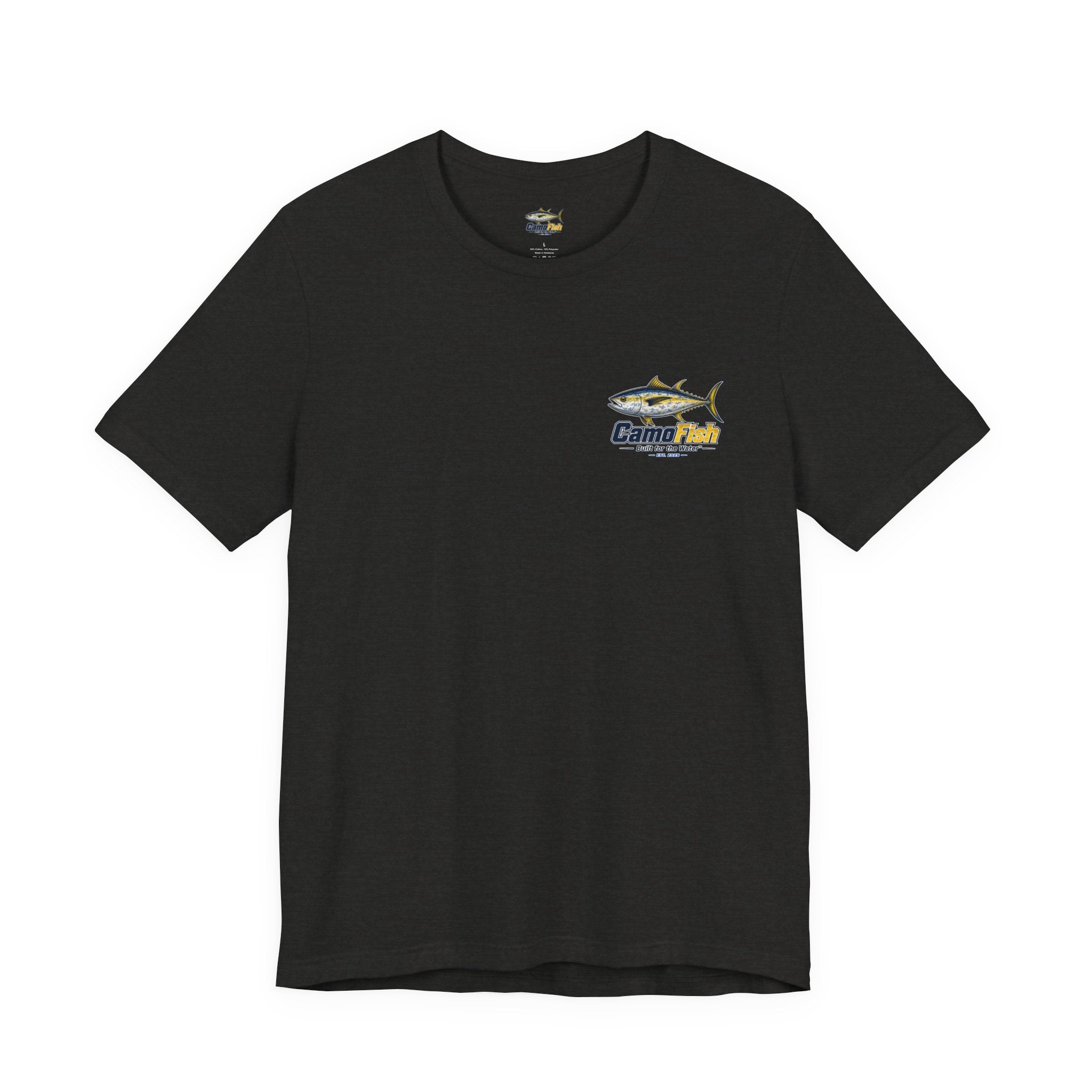 Fishing T-Shirt — "Camo Fish" Built for the Water Graphic Tee
