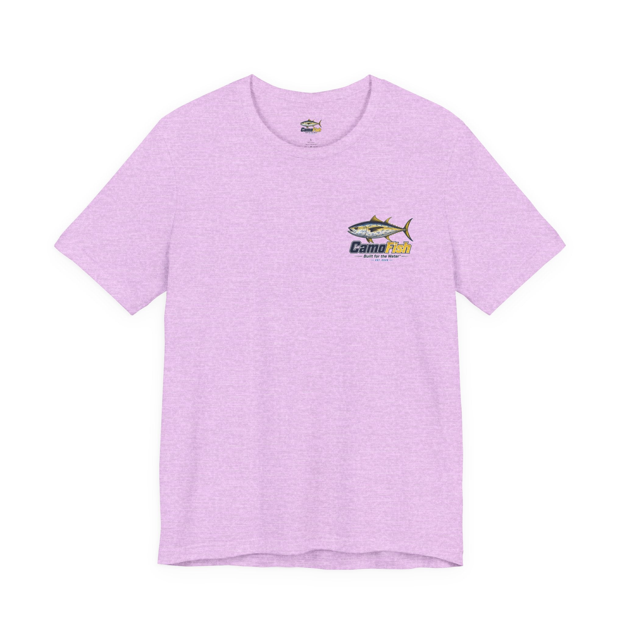 Fishing T-Shirt — "Camo Fish" Built for the Water Graphic Tee