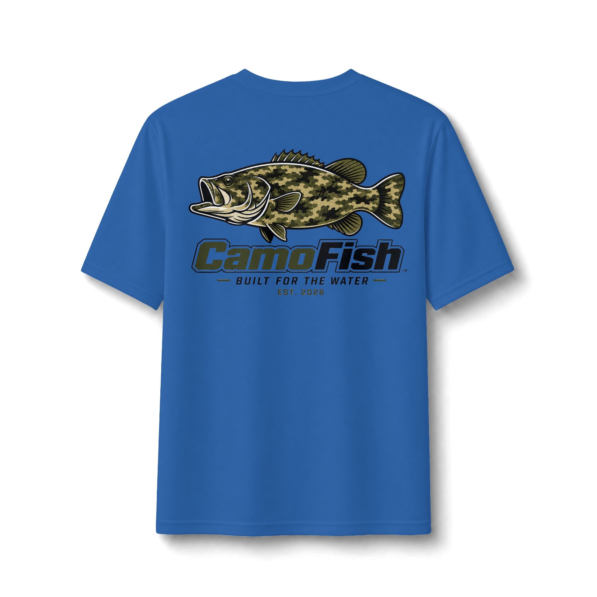 CamoFish Largemouth Bass Performance Tee – Built for the Water Fishing Shirt
