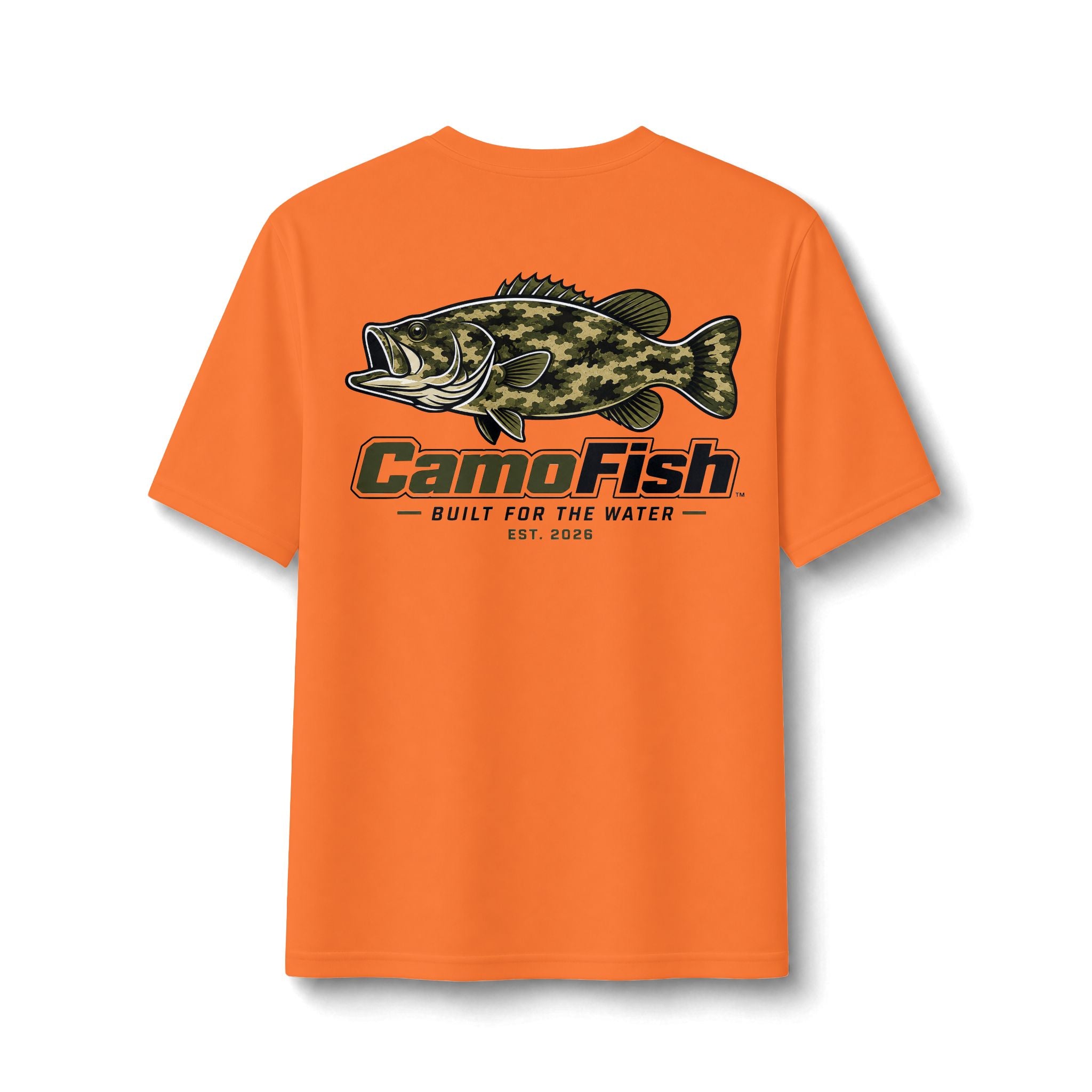 CamoFish Largemouth Bass Performance Tee – Built for the Water Fishing Shirt