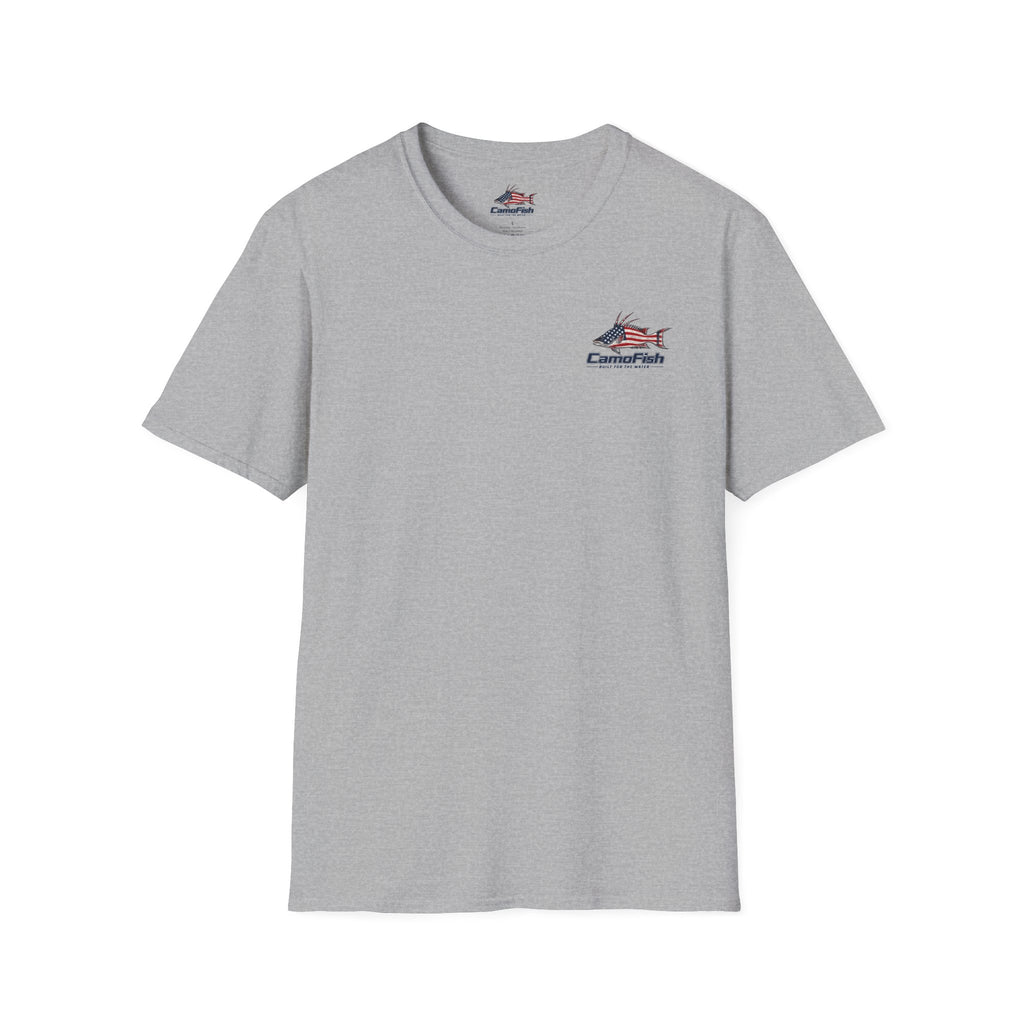 CamoFish Patriotic Hogfish T-Shirt — Casual Fishing Graphic Tee
