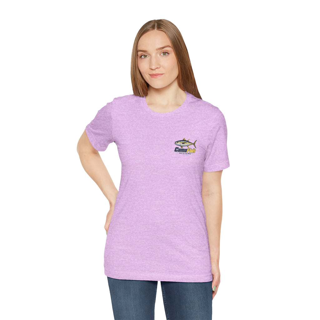 Fishing T-Shirt — "Camo Fish" Built for the Water Graphic Tee