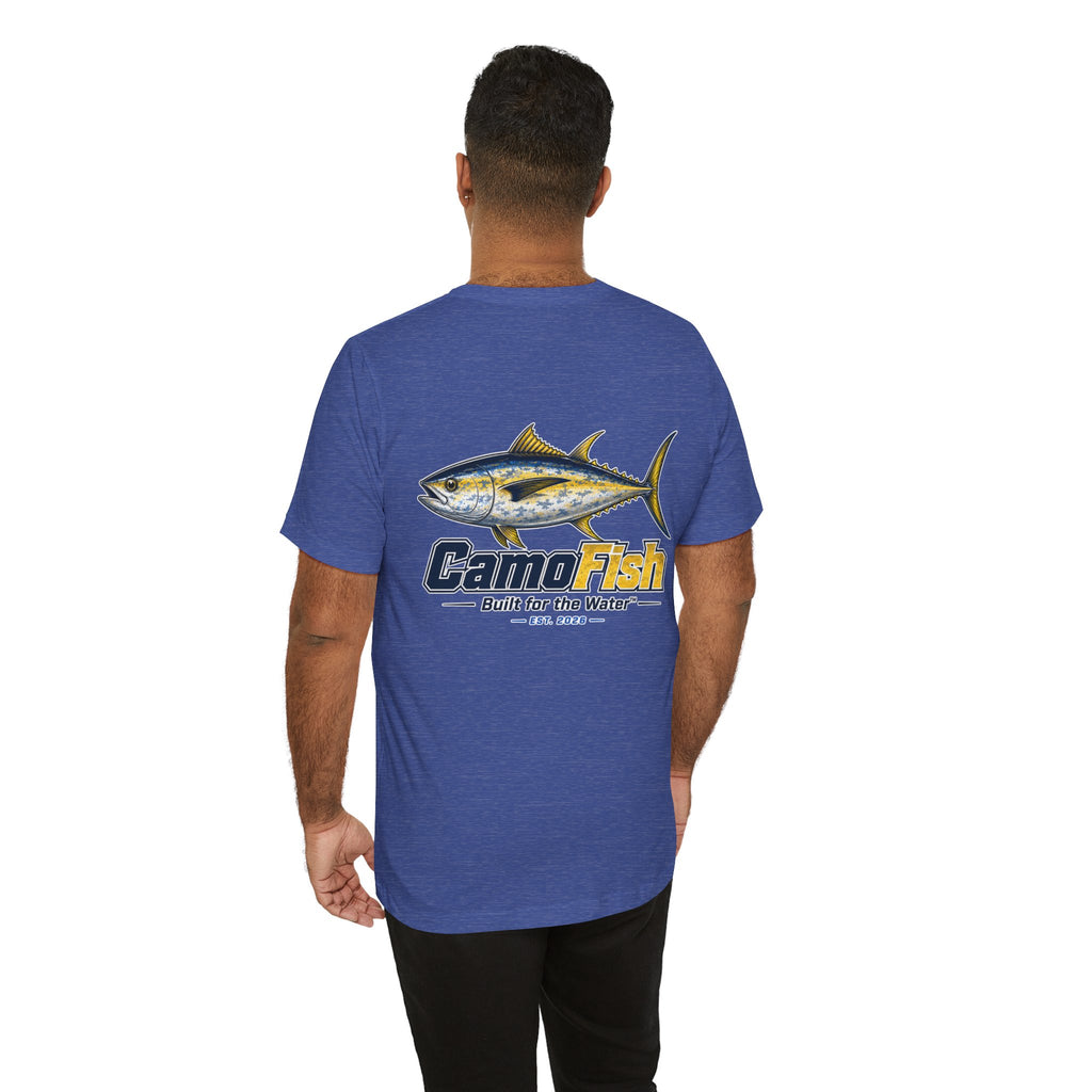 Fishing T-Shirt — "Camo Fish" Built for the Water Graphic Tee
