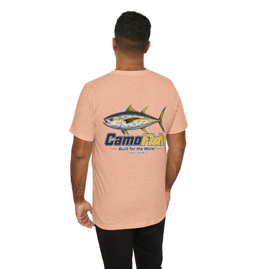 Fishing T-Shirt — "Camo Fish" Built for the Water Graphic Tee