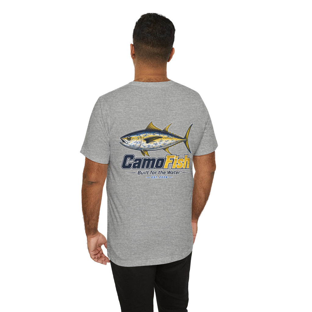 Fishing T-Shirt — "Camo Fish" Built for the Water Graphic Tee