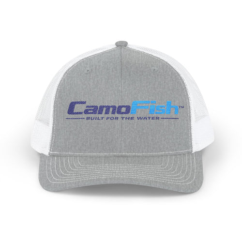 CamoFish Logo Trucker Cap - Classic Snapback with Outdoor Patch Design