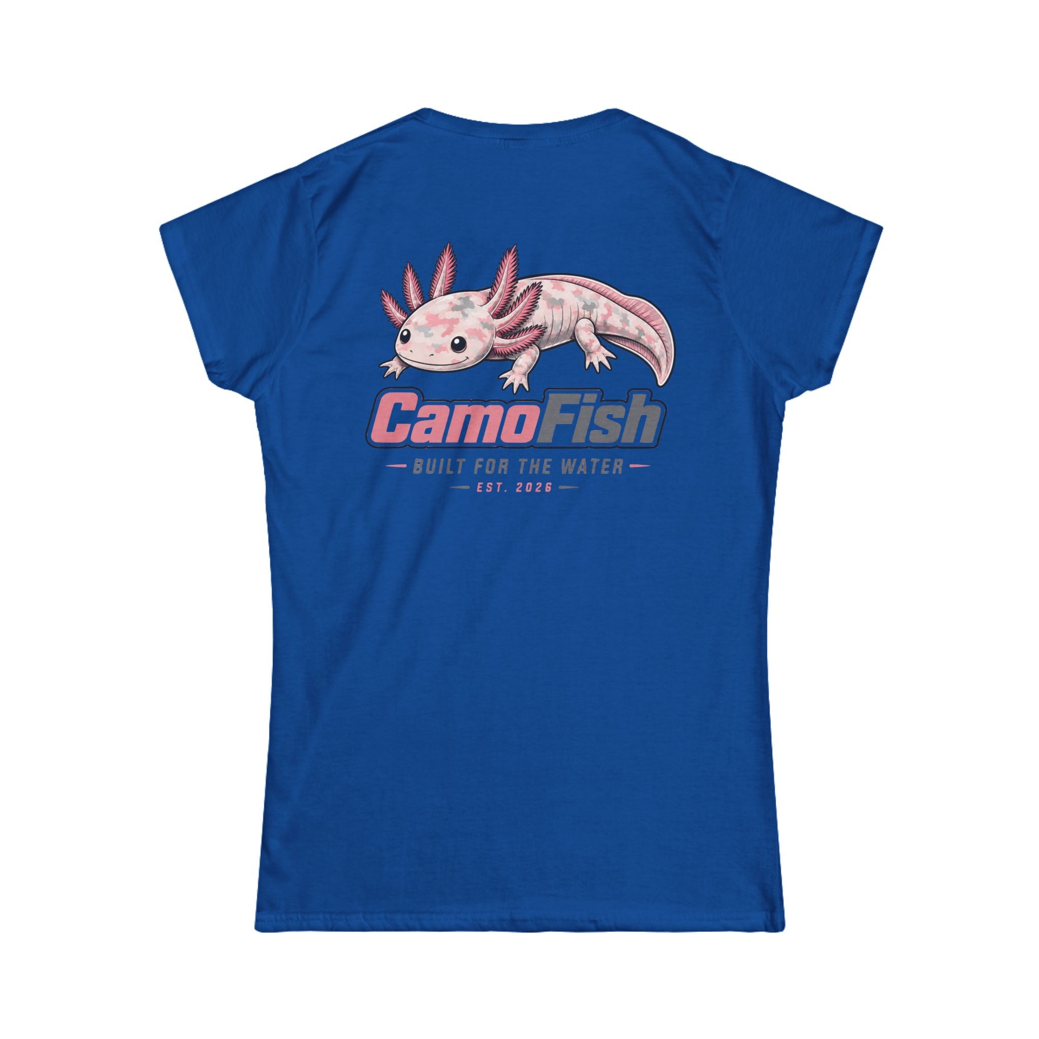 CamoFish Axolotl Tee — "Built for the Water" Women's T-Shirt