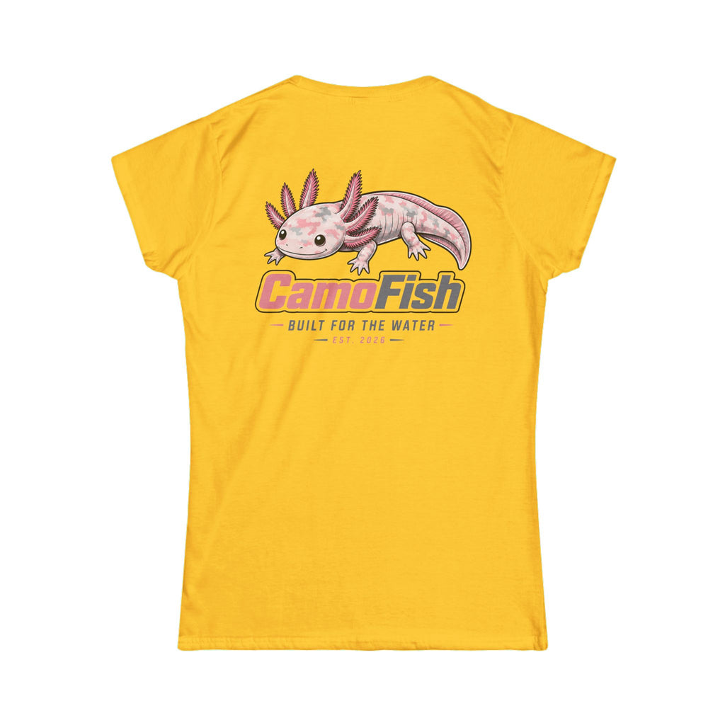 CamoFish Axolotl Tee — "Built for the Water" Women's T-Shirt