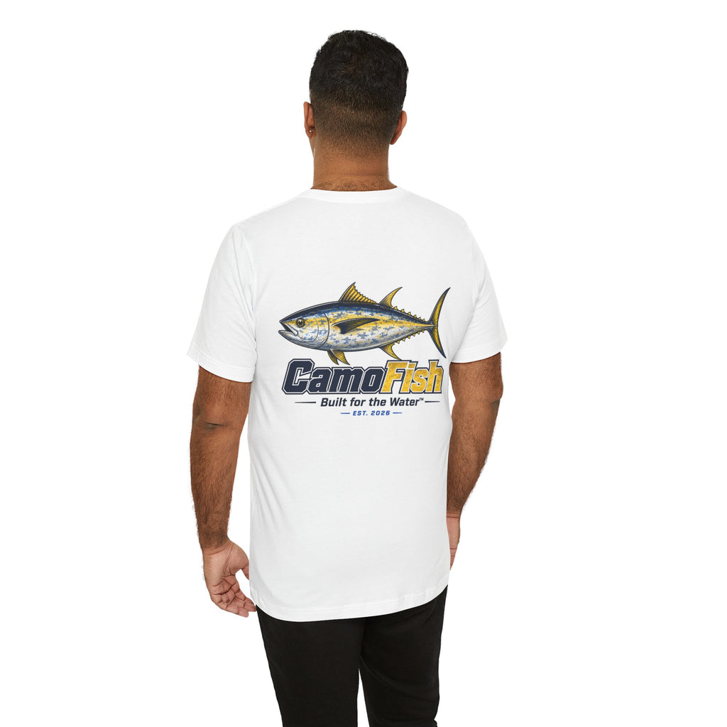 Fishing T-Shirt — "Camo Fish" Built for the Water Graphic Tee