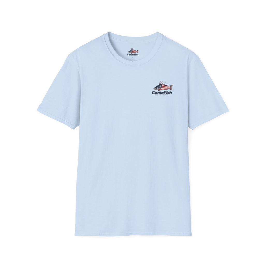 CamoFish Patriotic Hogfish T-Shirt — Casual Fishing Graphic Tee