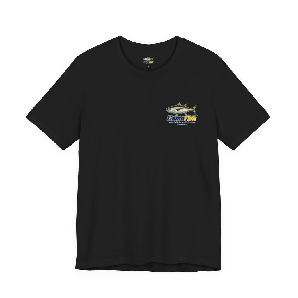 Fishing T-Shirt — "Camo Fish" Built for the Water Graphic Tee