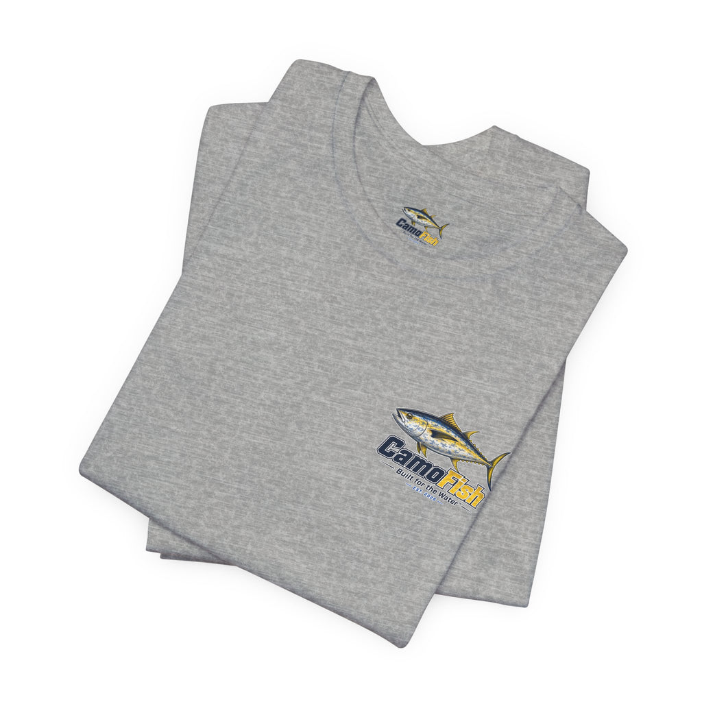 Fishing T-Shirt — "Camo Fish" Built for the Water Graphic Tee