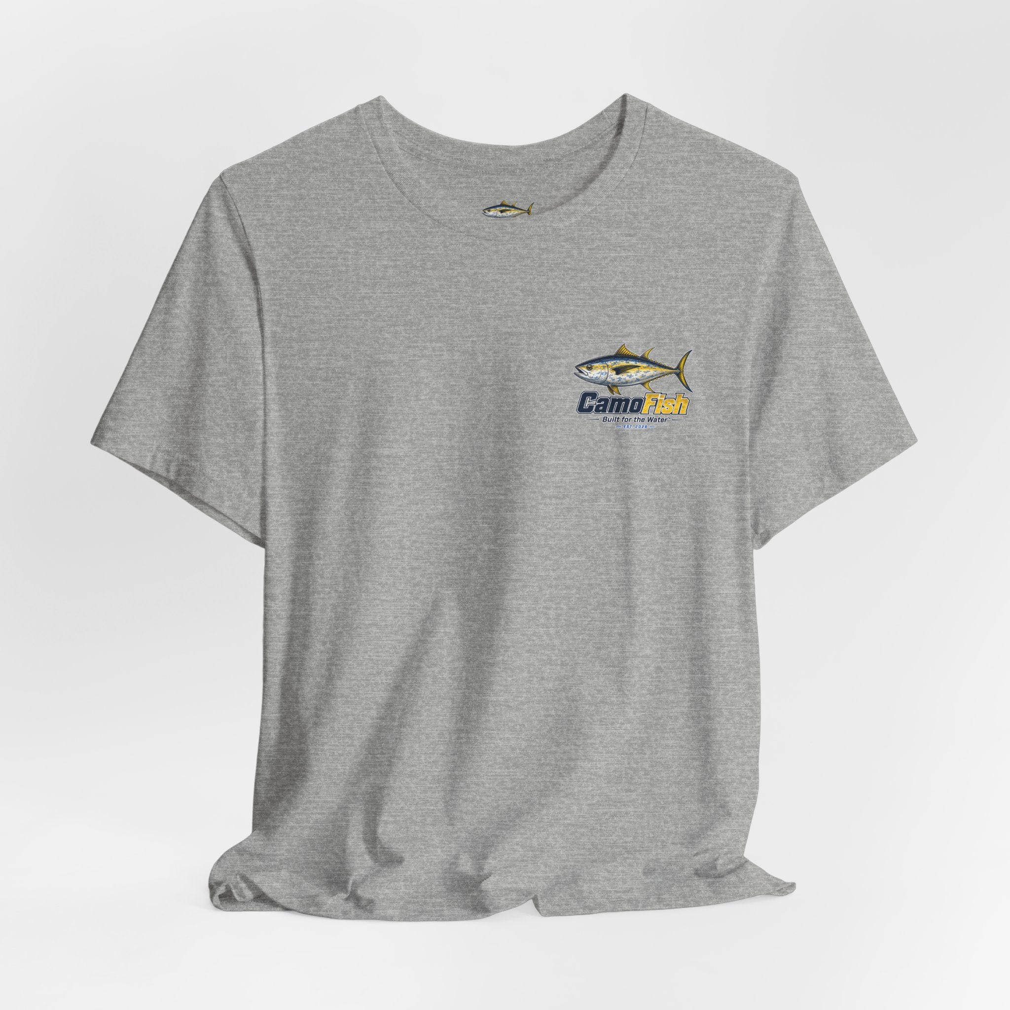Fishing T-Shirt — "Camo Fish" Built for the Water Graphic Tee