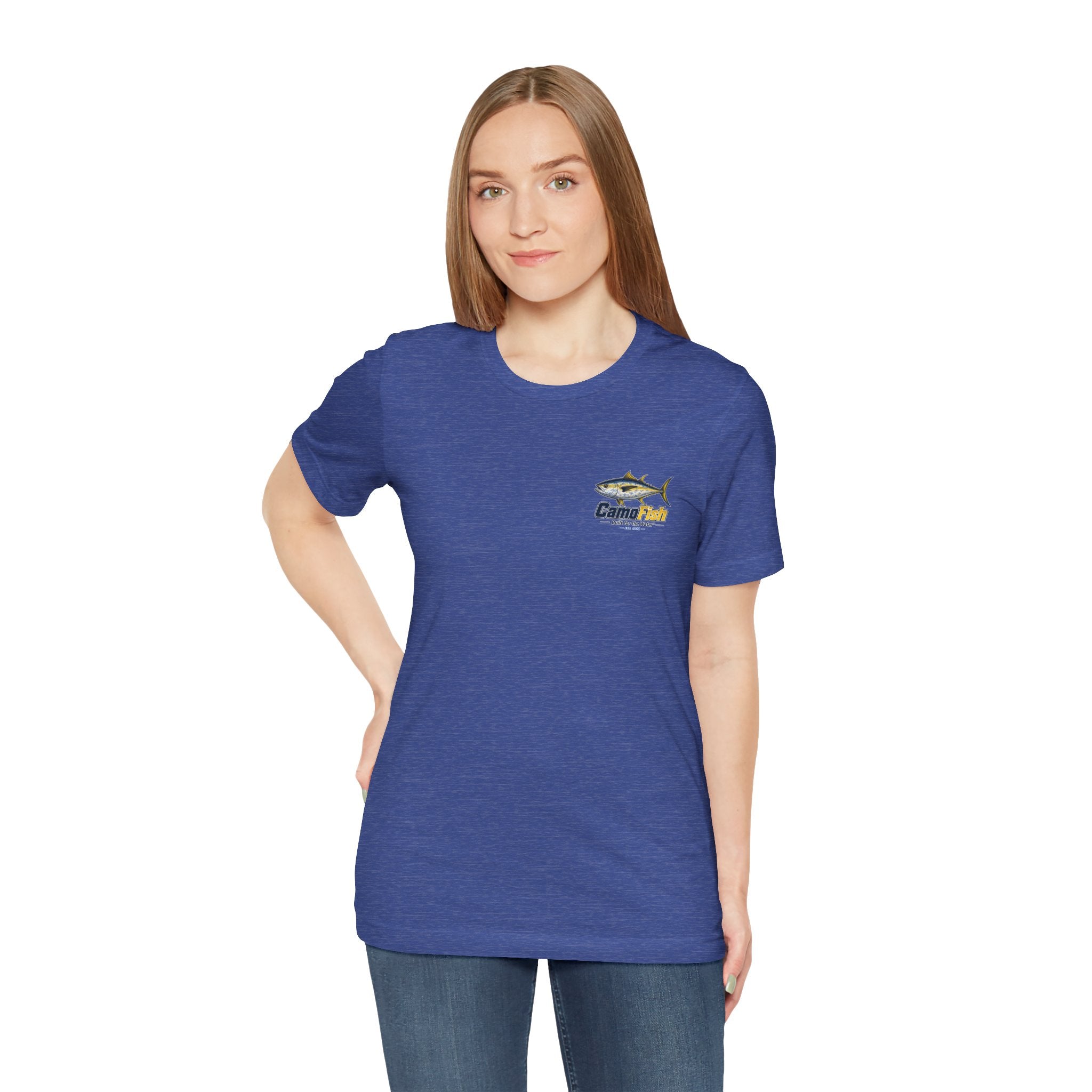 Fishing T-Shirt — "Camo Fish" Built for the Water Graphic Tee
