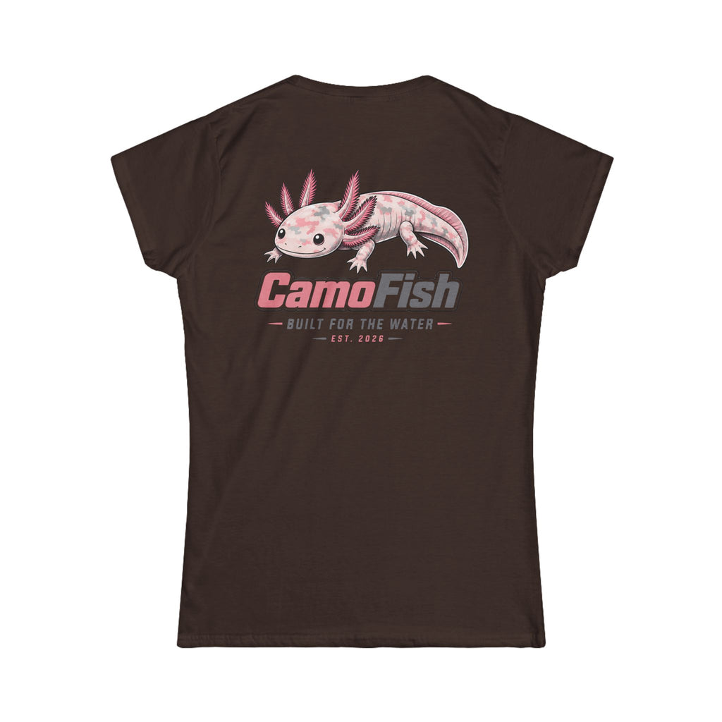 CamoFish Axolotl Tee — "Built for the Water" Women's T-Shirt
