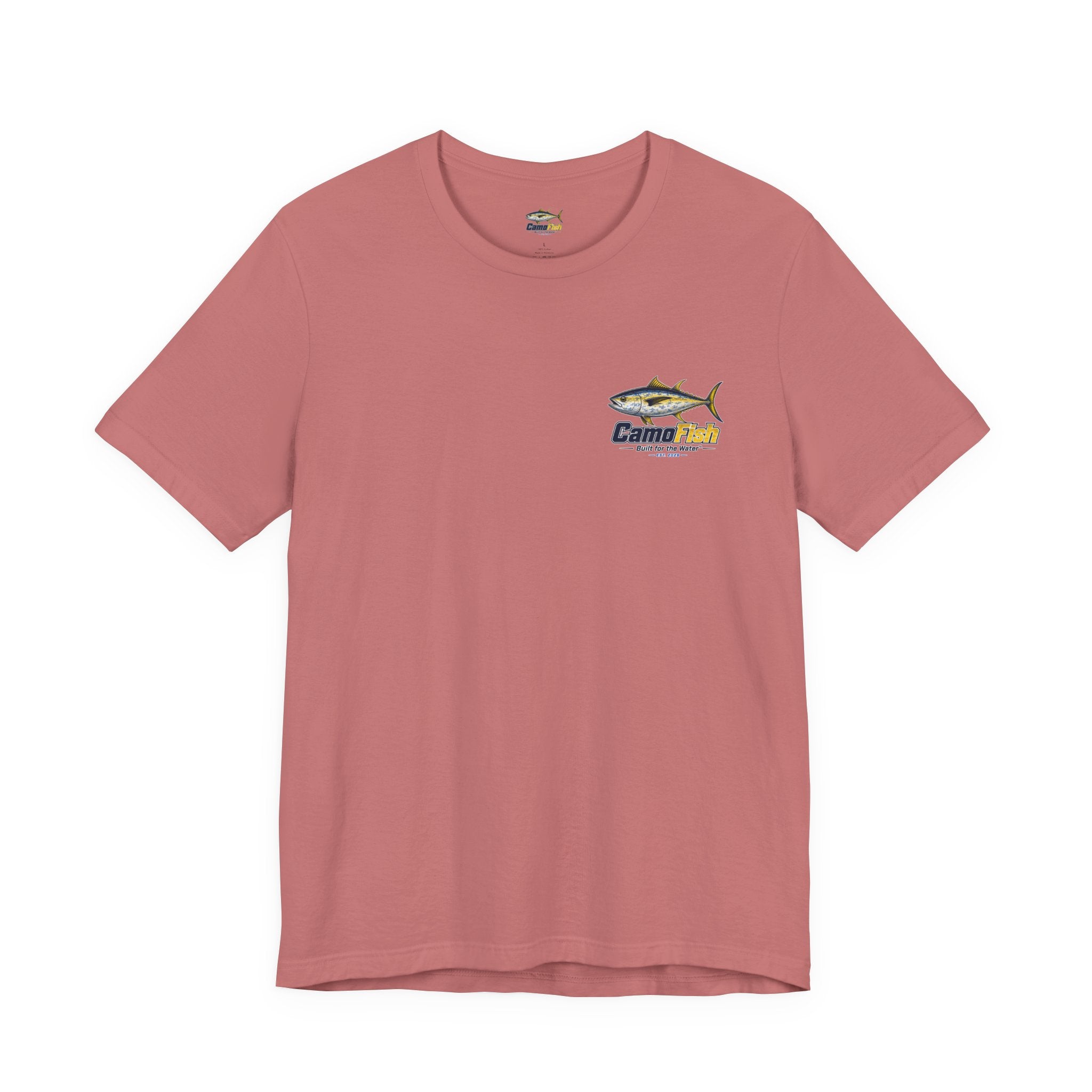 Fishing T-Shirt — "Camo Fish" Built for the Water Graphic Tee