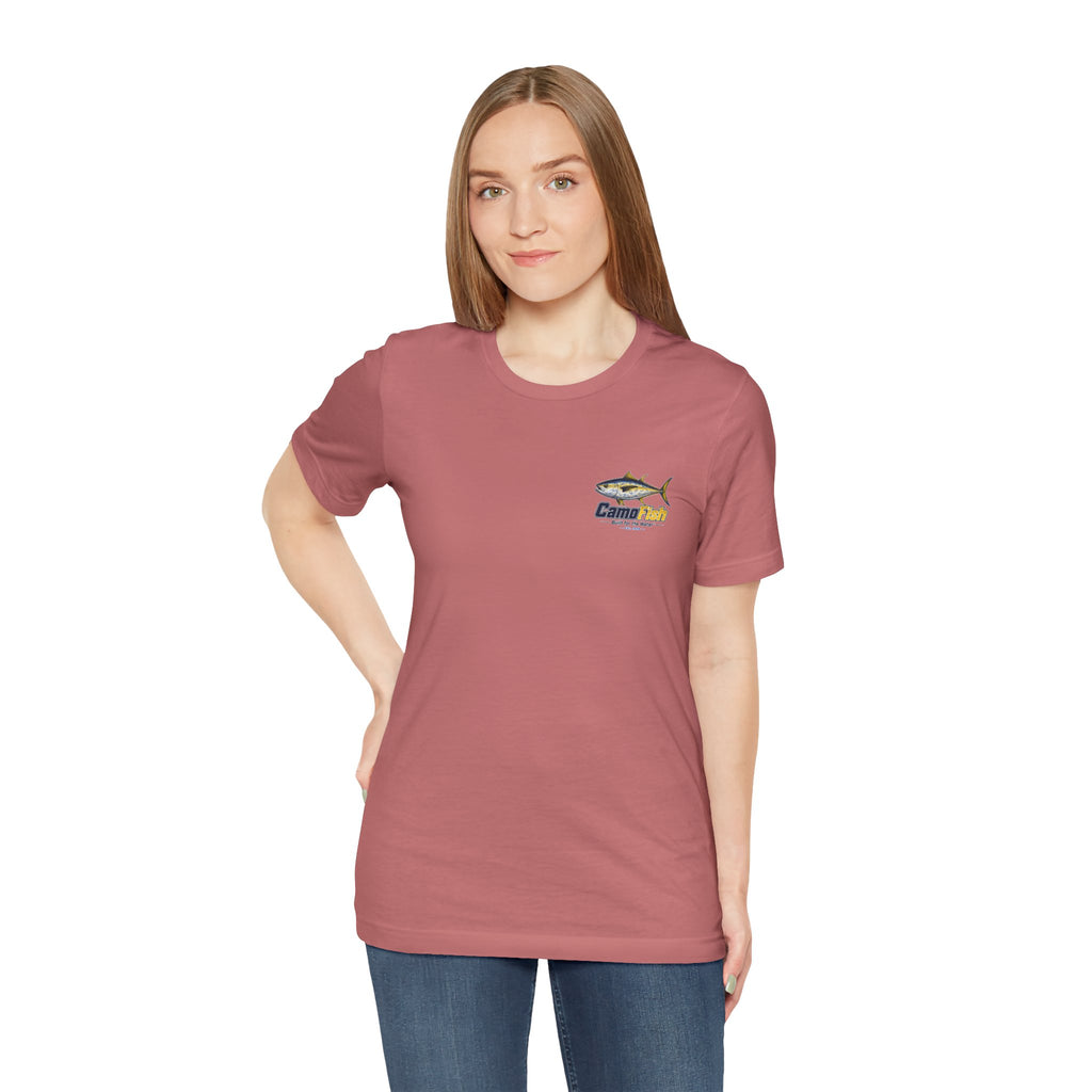 Fishing T-Shirt — "Camo Fish" Built for the Water Graphic Tee