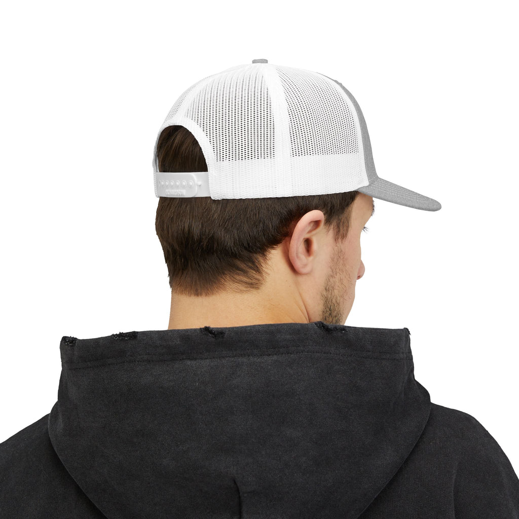 CamoFish Logo Trucker Cap - Classic Snapback with Outdoor Patch Design