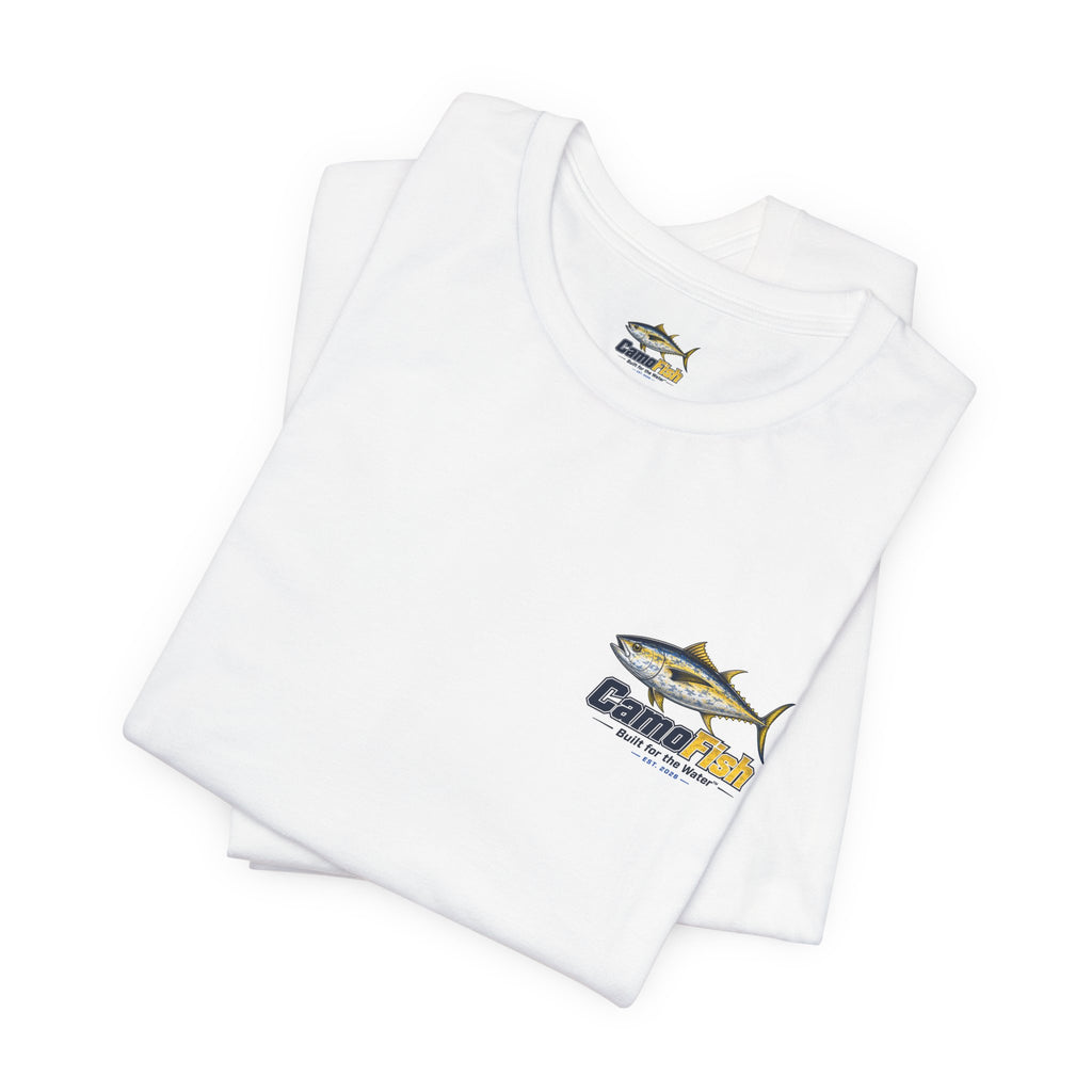 Fishing T-Shirt — "Camo Fish" Built for the Water Graphic Tee