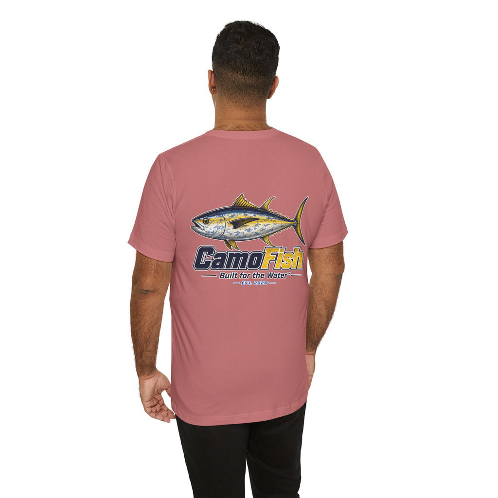 Fishing T-Shirt — "Camo Fish" Built for the Water Graphic Tee