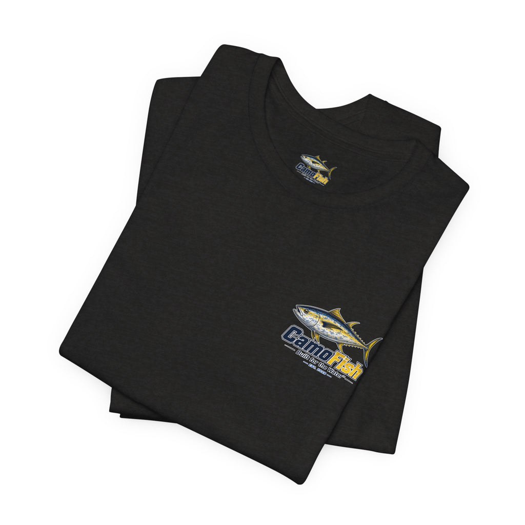 Fishing T-Shirt — "Camo Fish" Built for the Water Graphic Tee