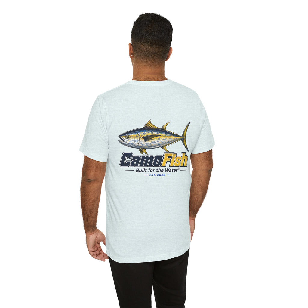 Fishing T-Shirt — "Camo Fish" Built for the Water Graphic Tee