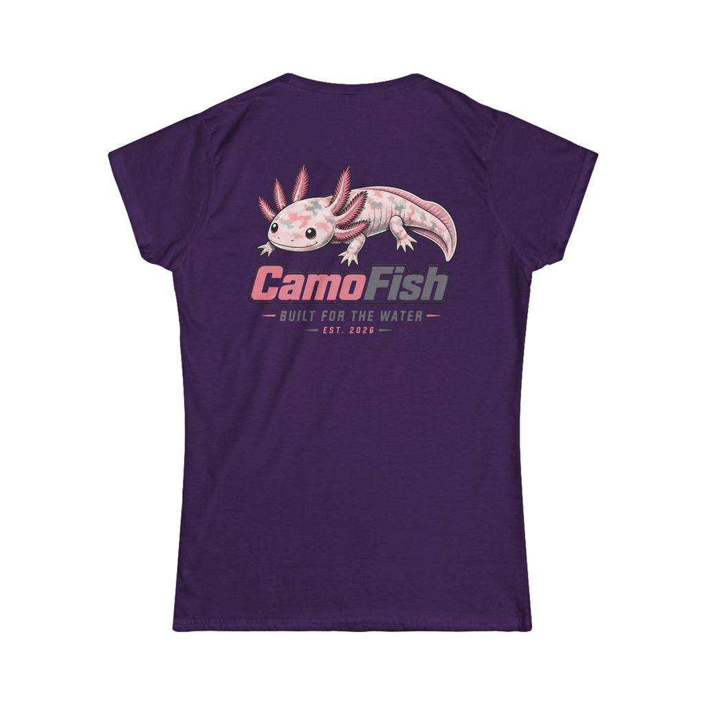 CamoFish Axolotl Tee — "Built for the Water" Women's T-Shirt