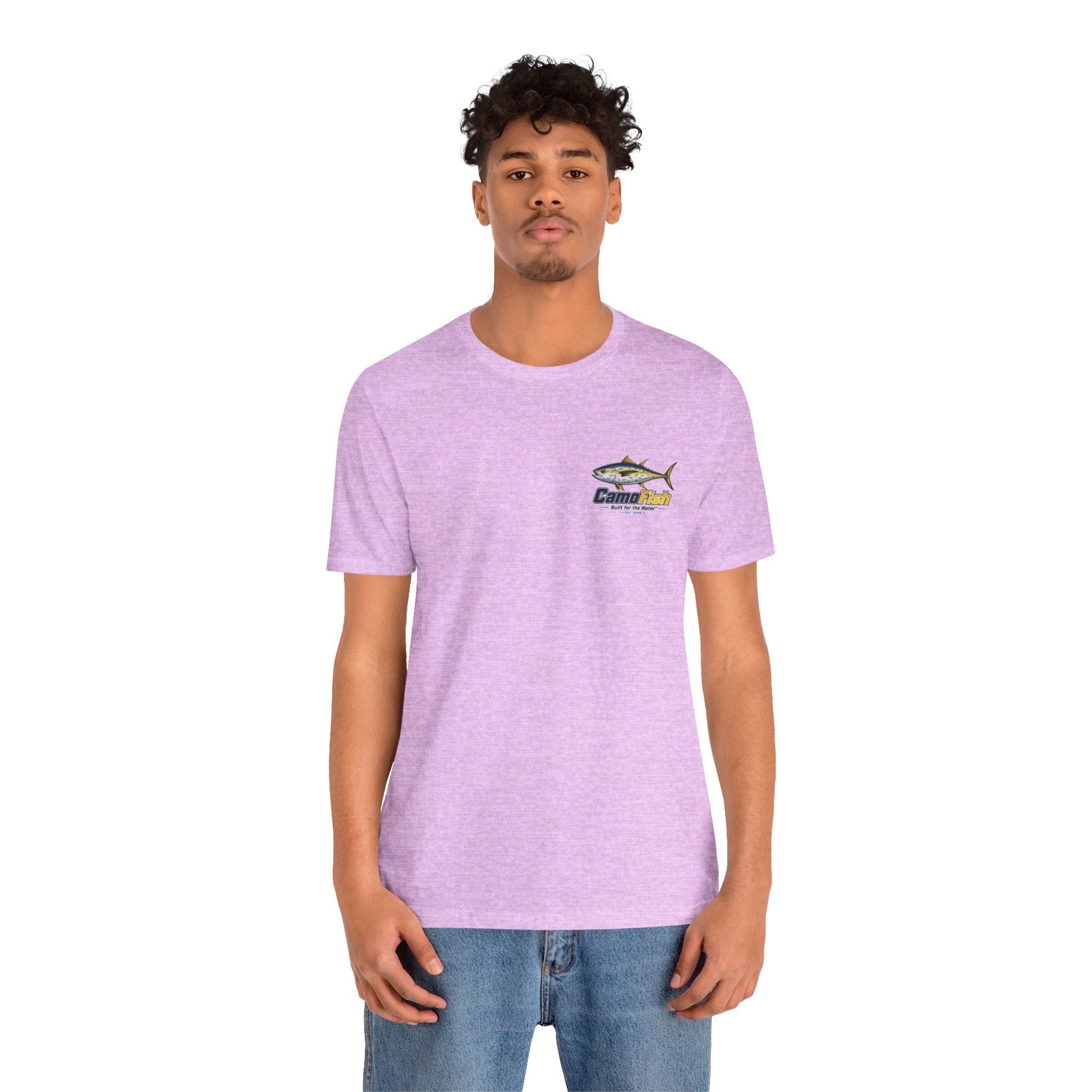 Fishing T-Shirt — "Camo Fish" Built for the Water Graphic Tee