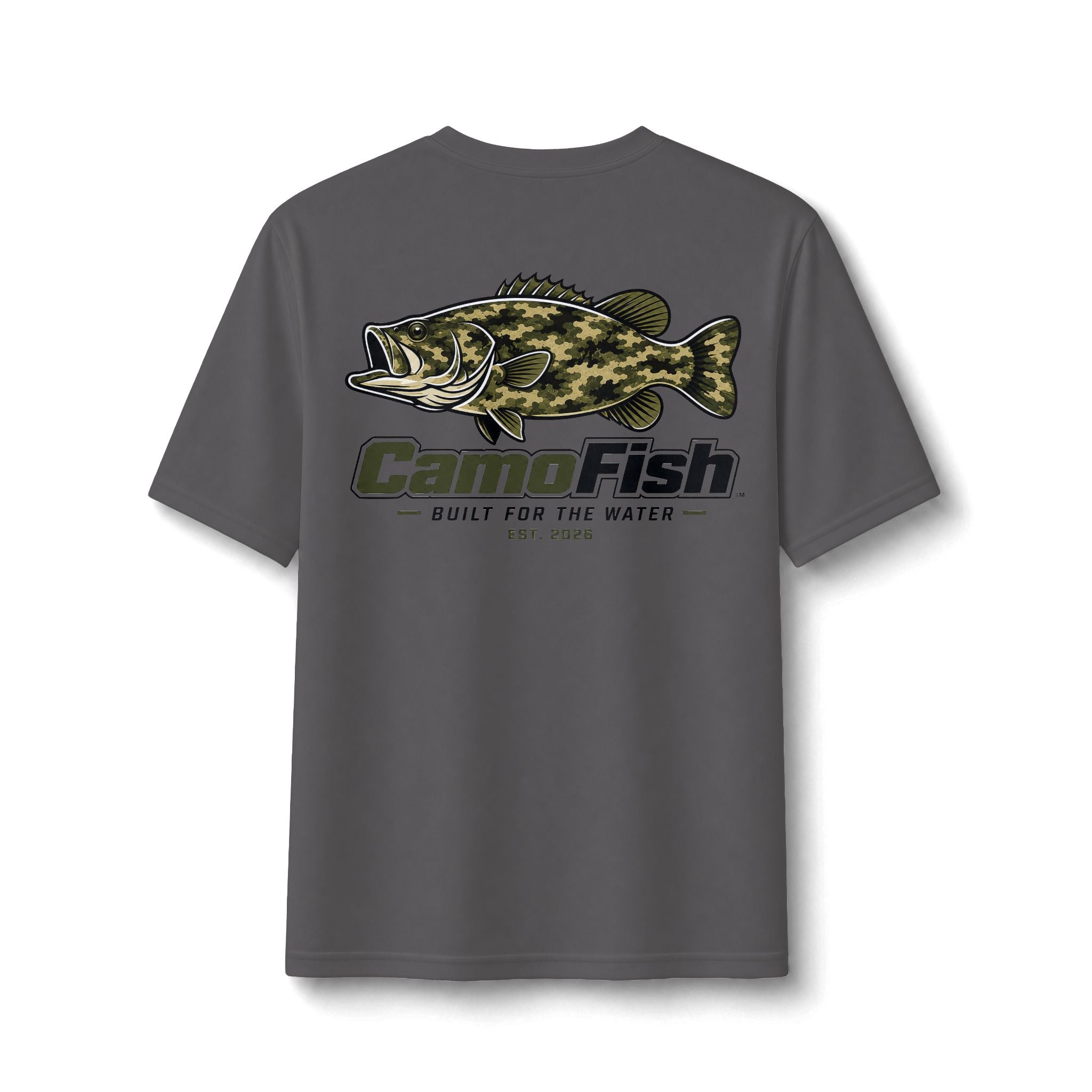 CamoFish Largemouth Bass Performance Tee – Built for the Water Fishing Shirt