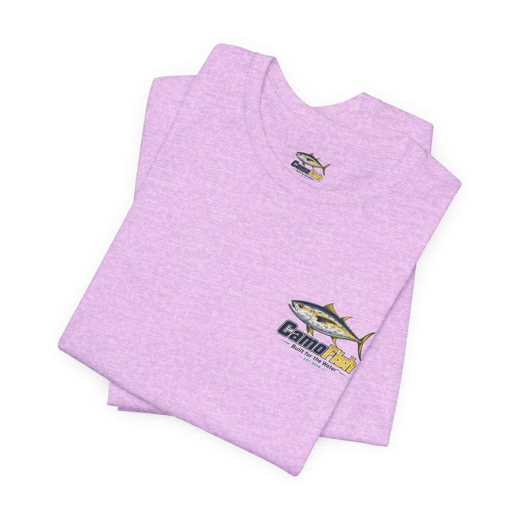 Fishing T-Shirt — "Camo Fish" Built for the Water Graphic Tee