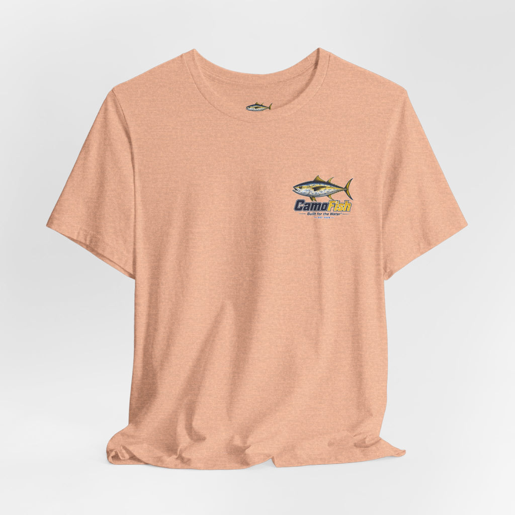 Fishing T-Shirt — "Camo Fish" Built for the Water Graphic Tee
