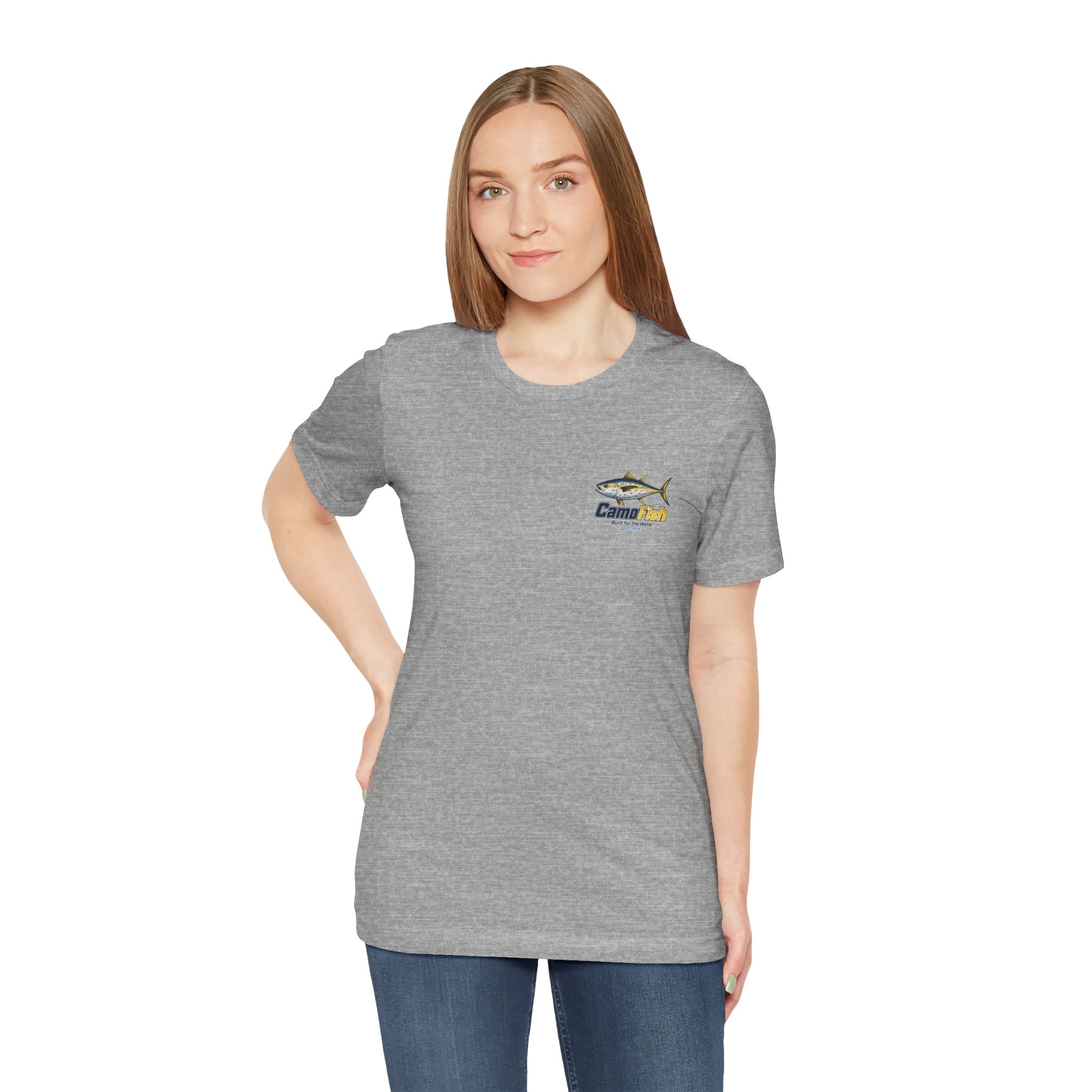 Fishing T-Shirt — "Camo Fish" Built for the Water Graphic Tee