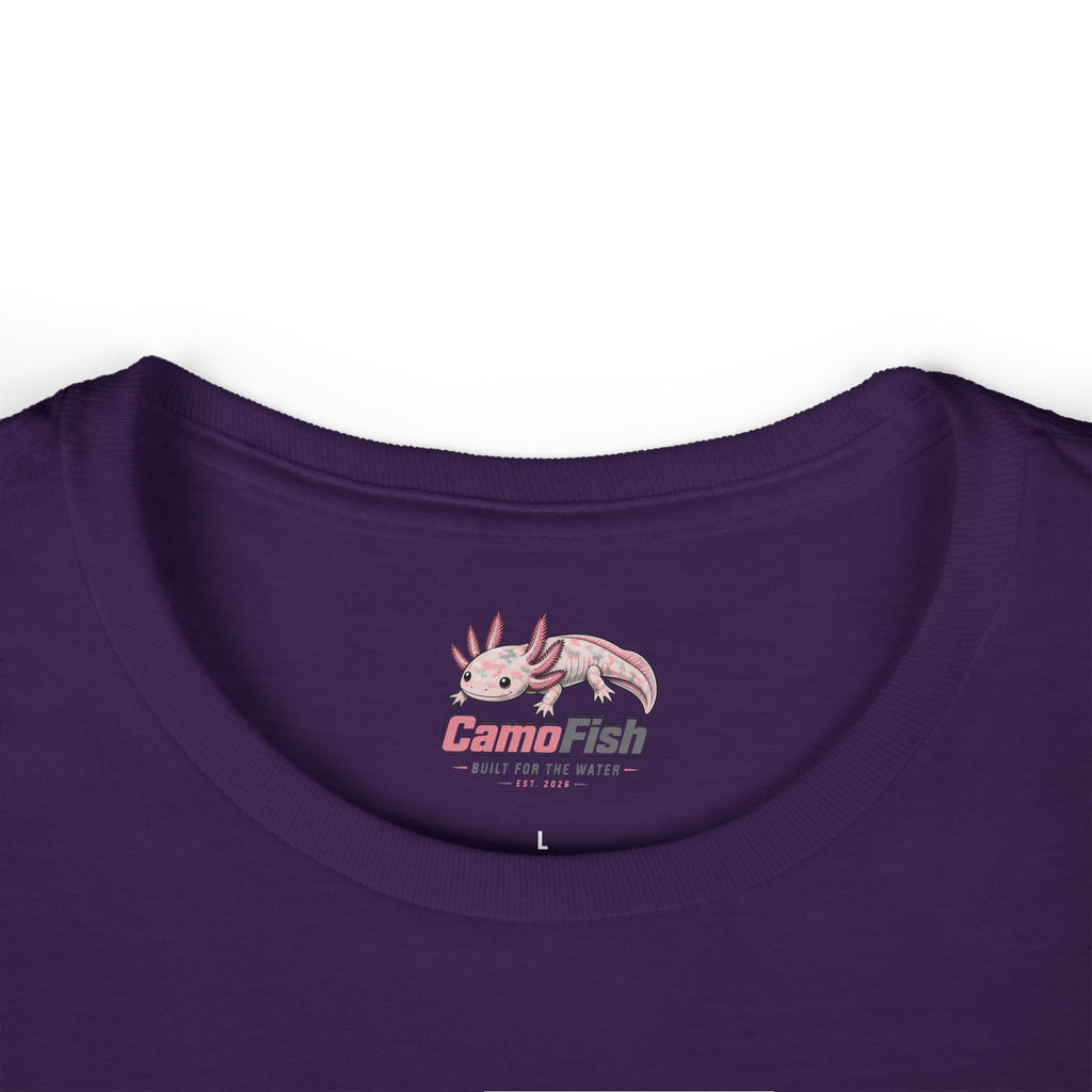 CamoFish Axolotl Tee — "Built for the Water" Women's T-Shirt
