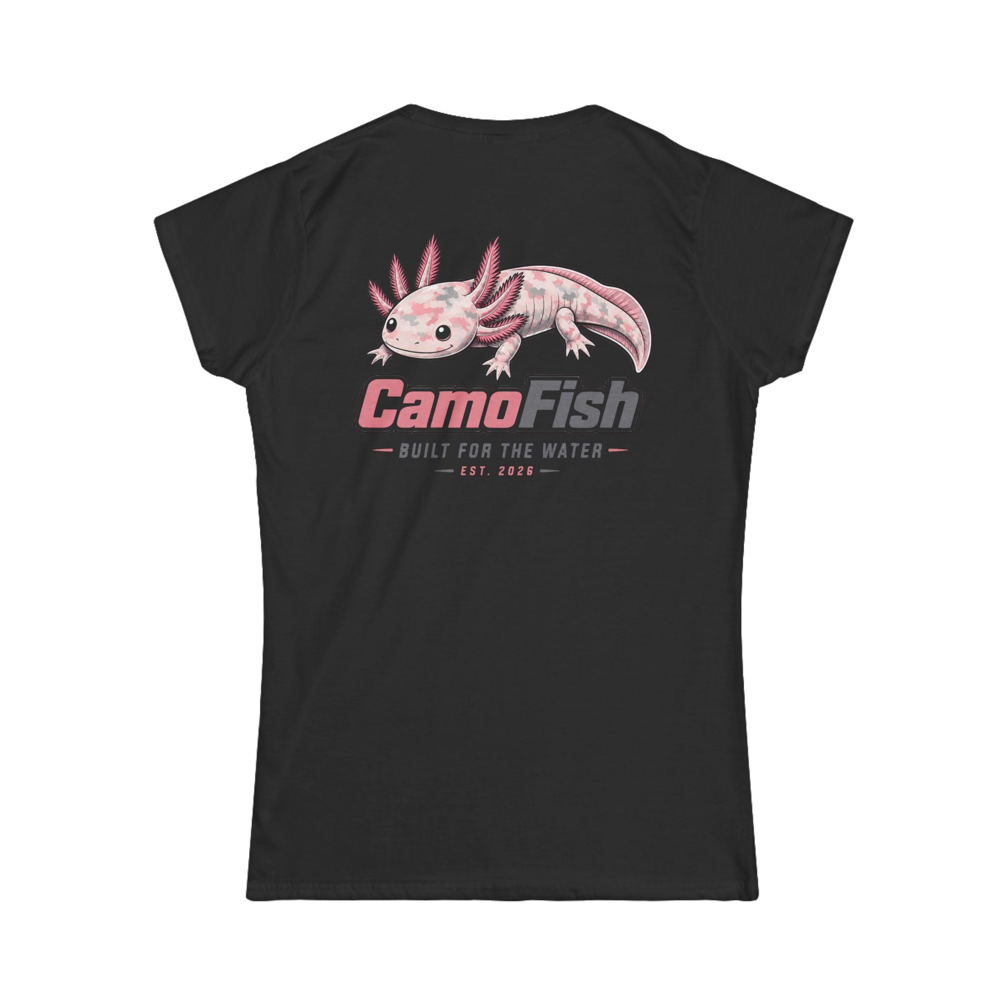 CamoFish Axolotl Tee — "Built for the Water" Women's T-Shirt