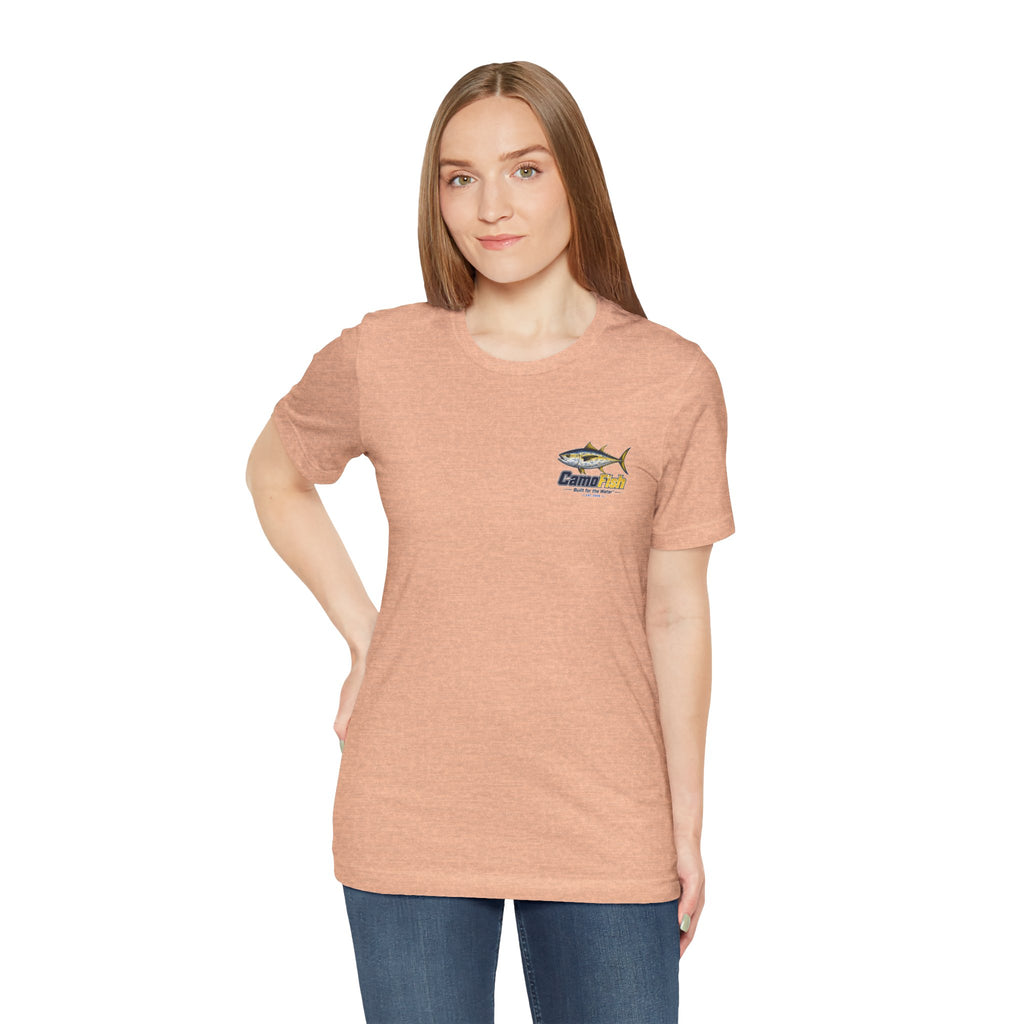 Fishing T-Shirt — "Camo Fish" Built for the Water Graphic Tee