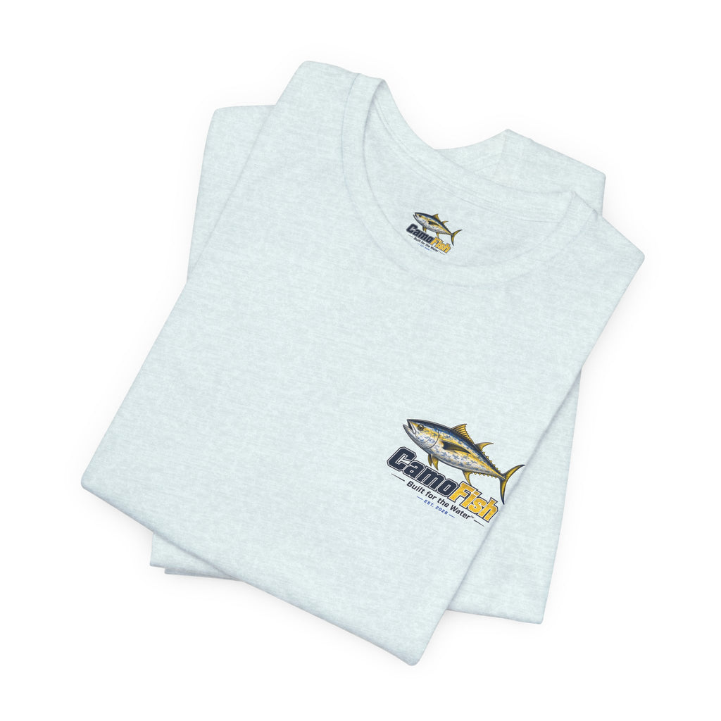 Fishing T-Shirt — "Camo Fish" Built for the Water Graphic Tee