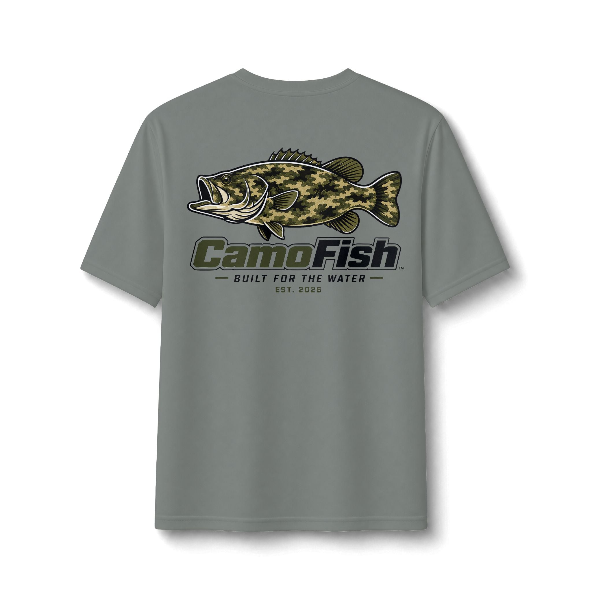 CamoFish Largemouth Bass Performance Tee – Built for the Water Fishing Shirt