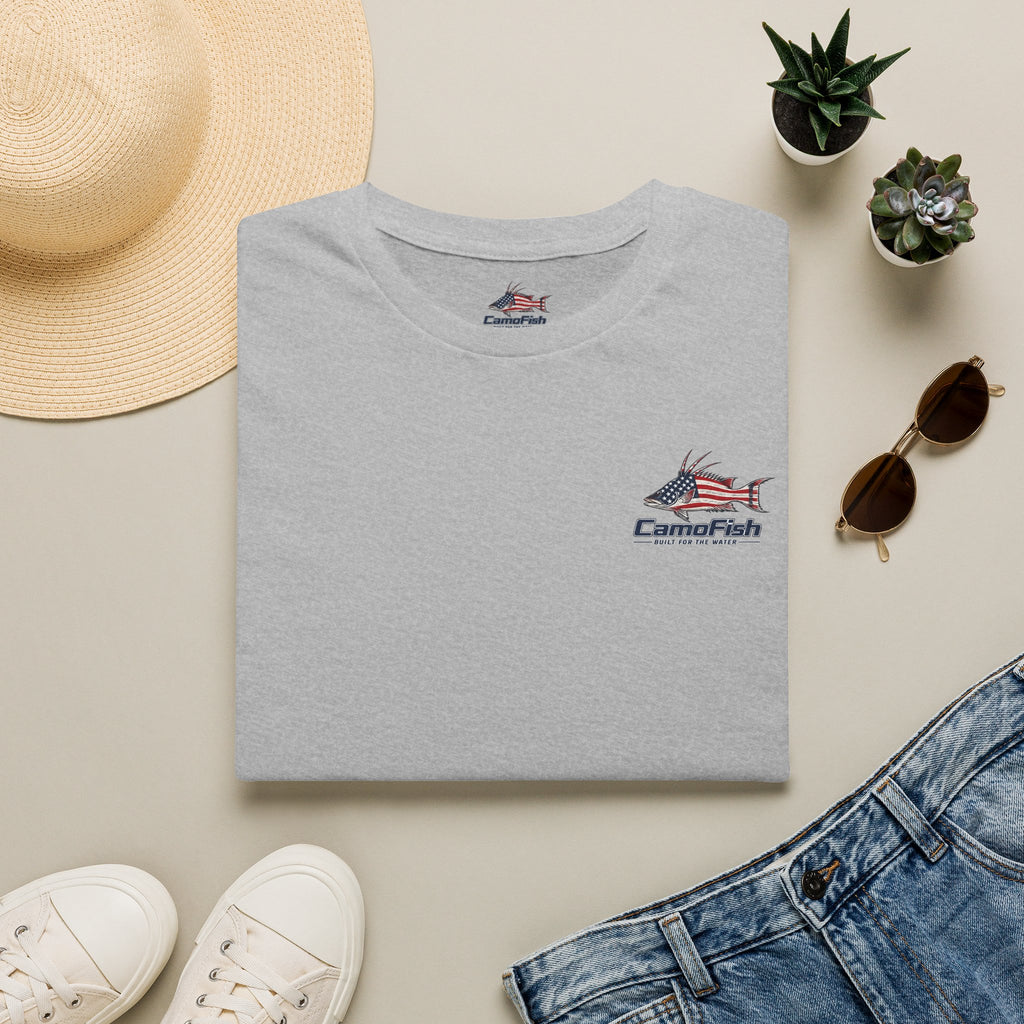 CamoFish Patriotic Hogfish T-Shirt — Casual Fishing Graphic Tee