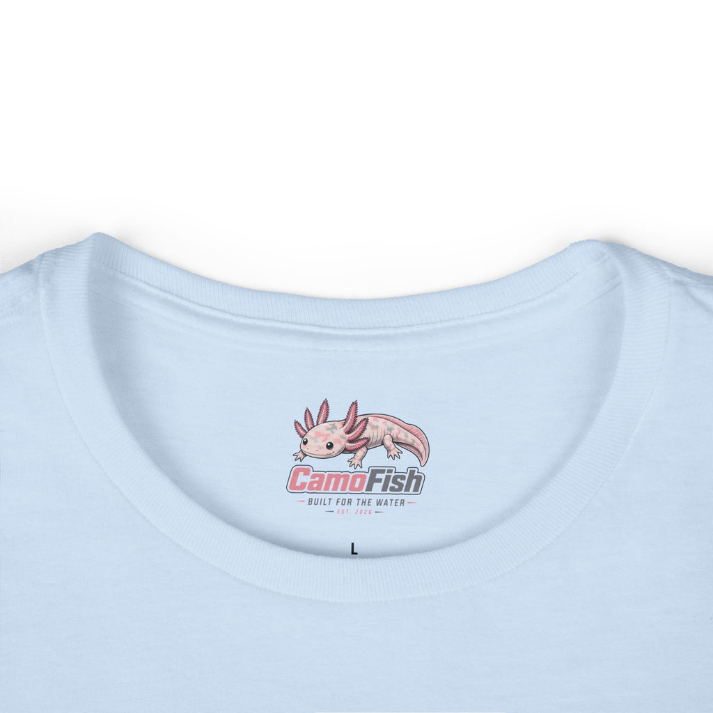 CamoFish Axolotl Tee — "Built for the Water" Women's T-Shirt