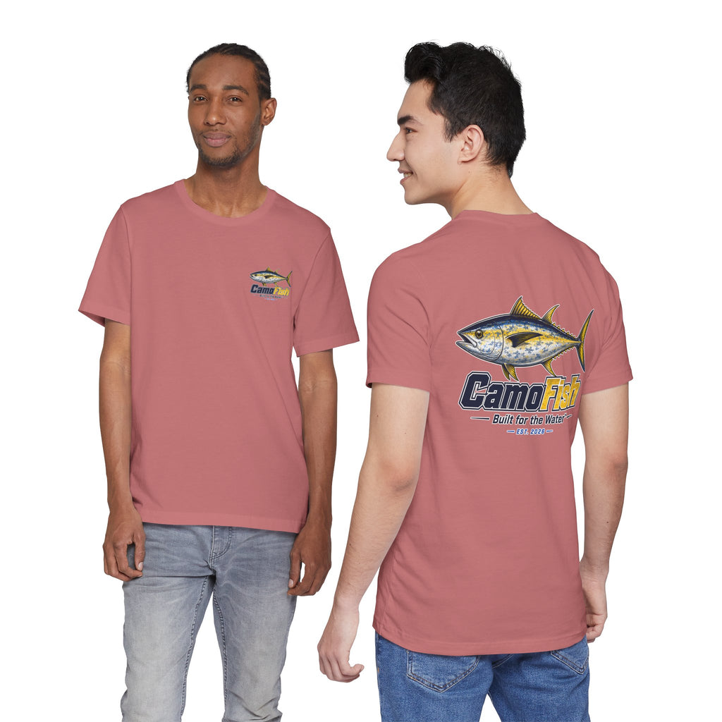 Fishing T-Shirt — "Camo Fish" Built for the Water Graphic Tee