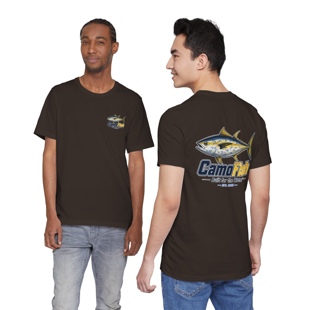 Fishing T-Shirt — "Camo Fish" Built for the Water Graphic Tee