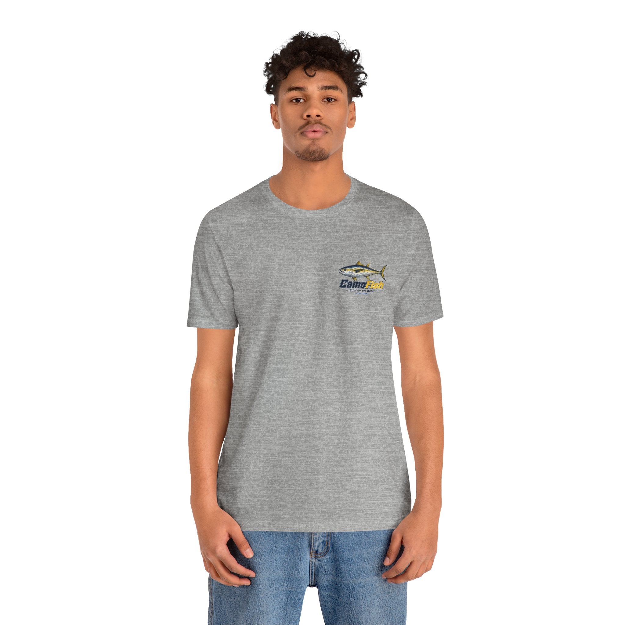 Fishing T-Shirt — "Camo Fish" Built for the Water Graphic Tee