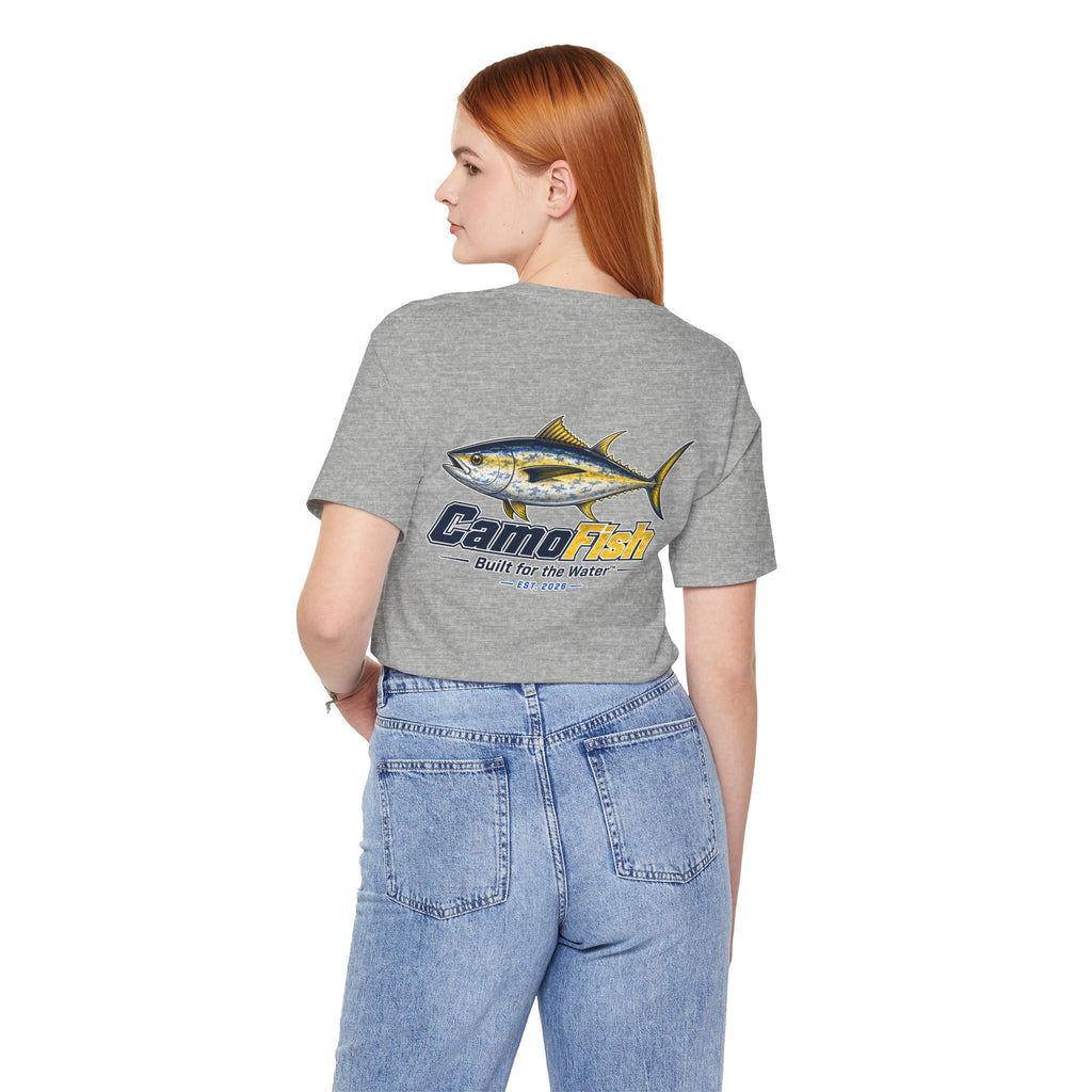 Fishing T-Shirt — "Camo Fish" Built for the Water Graphic Tee