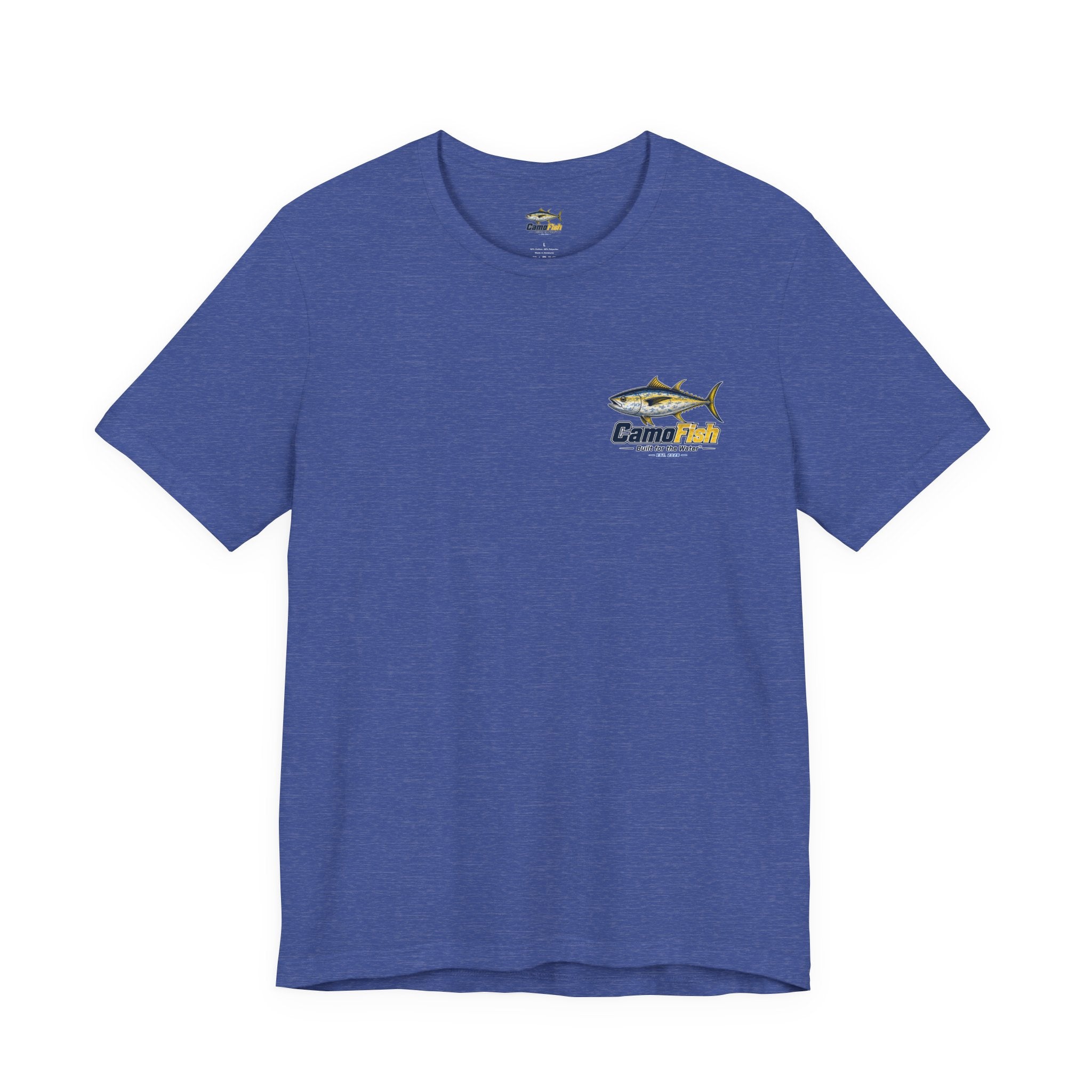 Fishing T-Shirt — "Camo Fish" Built for the Water Graphic Tee