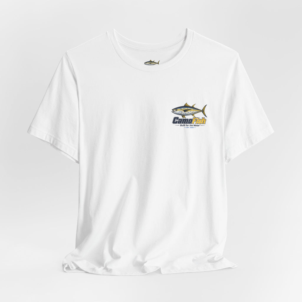 Fishing T-Shirt — "Camo Fish" Built for the Water Graphic Tee
