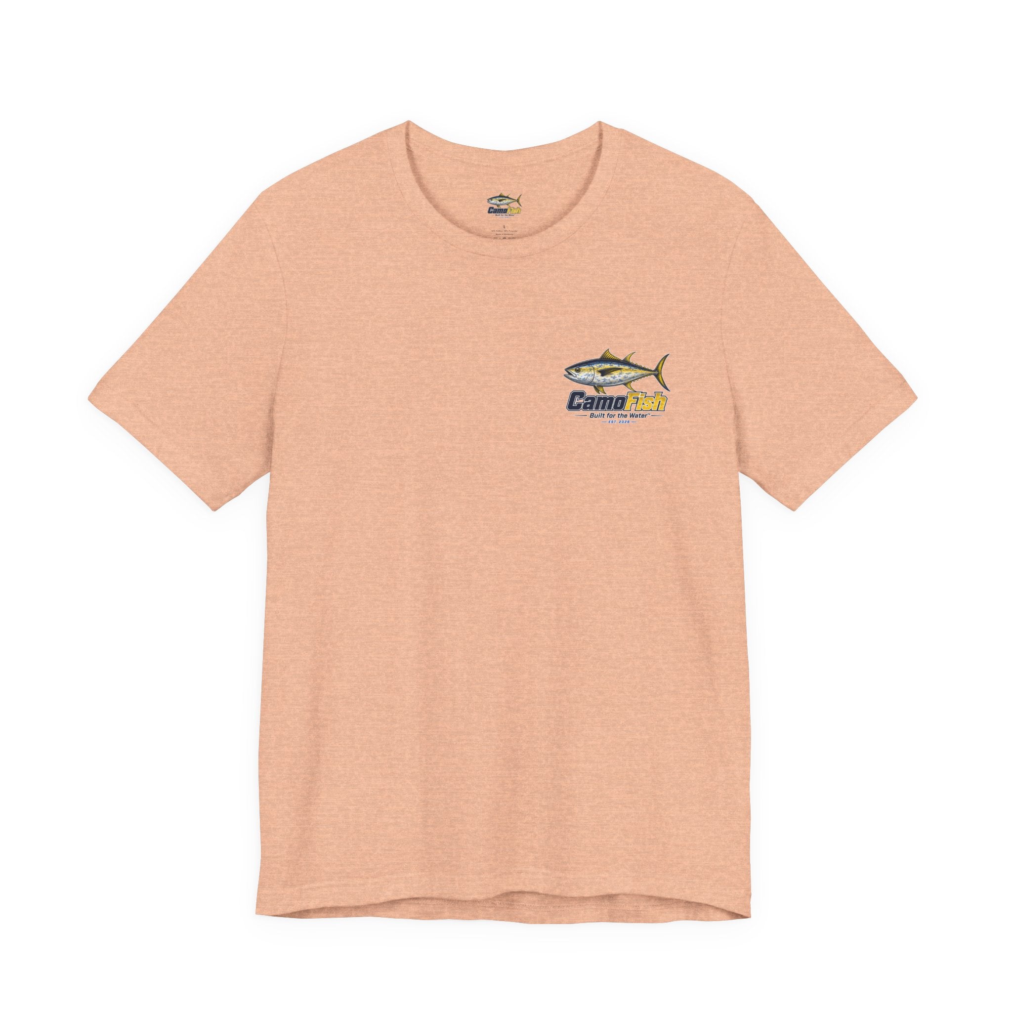 Fishing T-Shirt — "Camo Fish" Built for the Water Graphic Tee