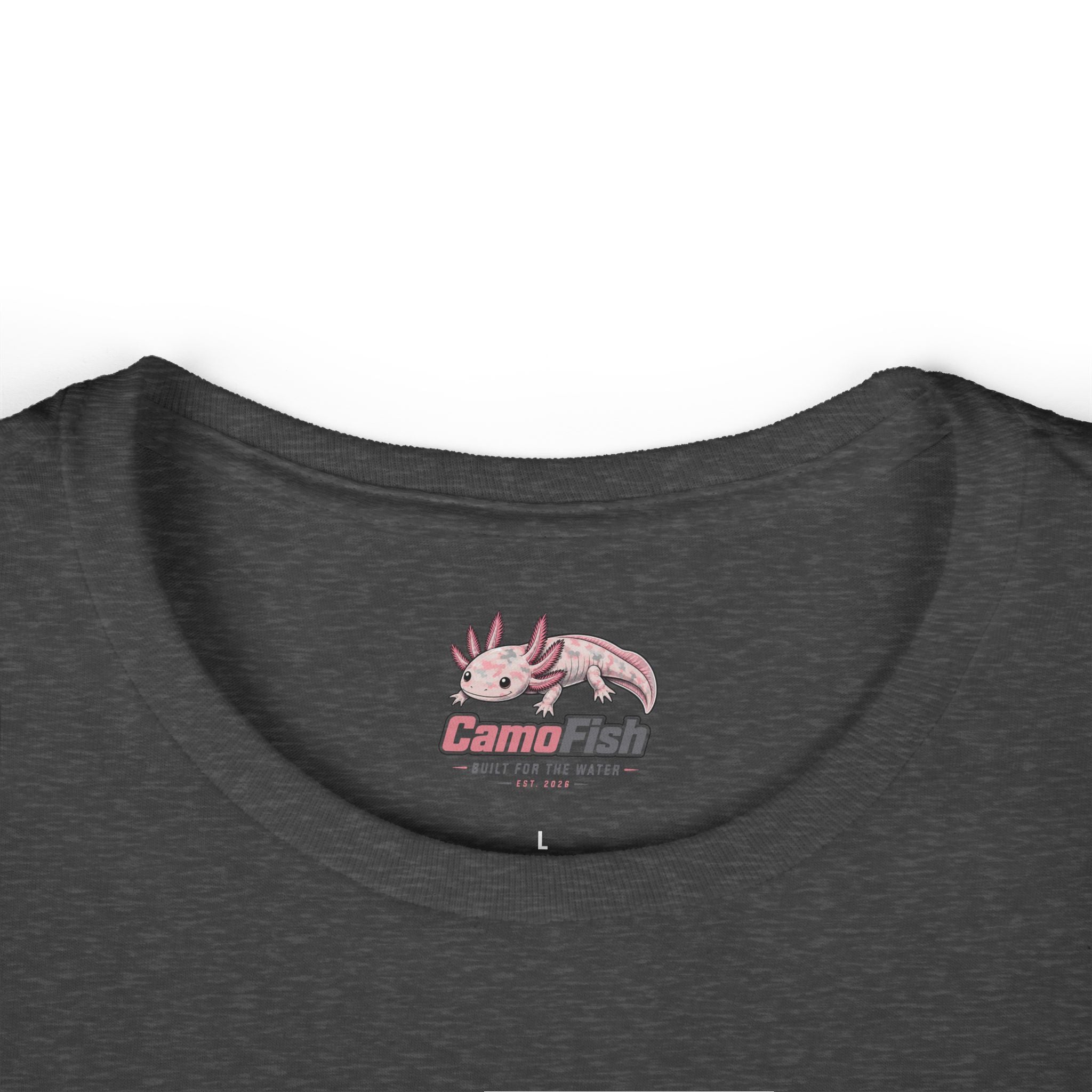 CamoFish Axolotl Tee — "Built for the Water" Women's T-Shirt