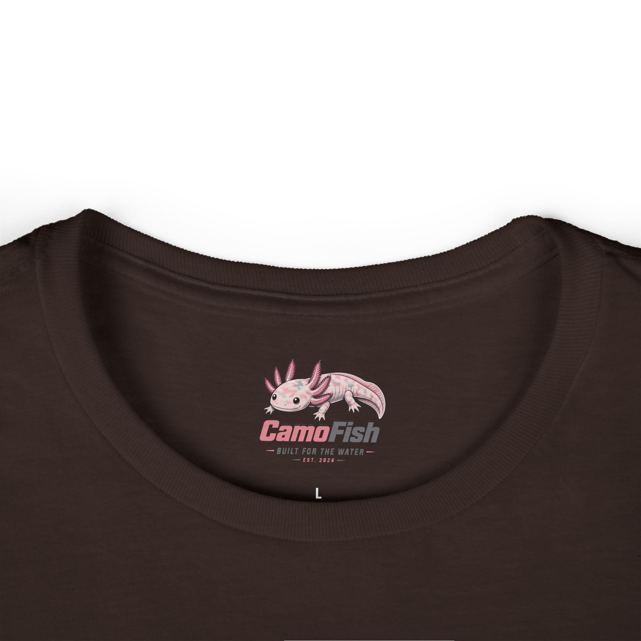 CamoFish Axolotl Tee — "Built for the Water" Women's T-Shirt